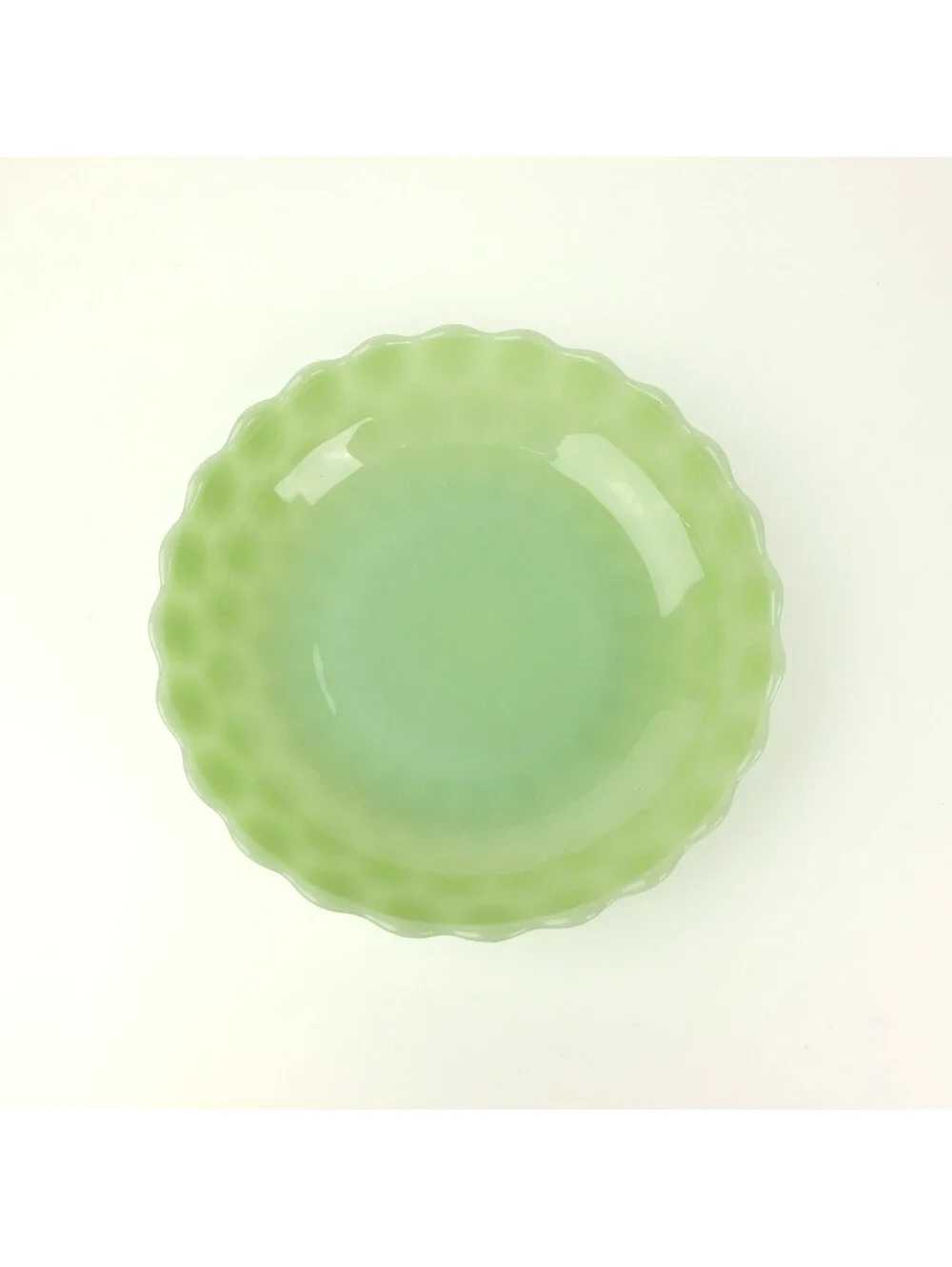 Vintage Fire King Jadeite Bubble Serving Bowl 8.5